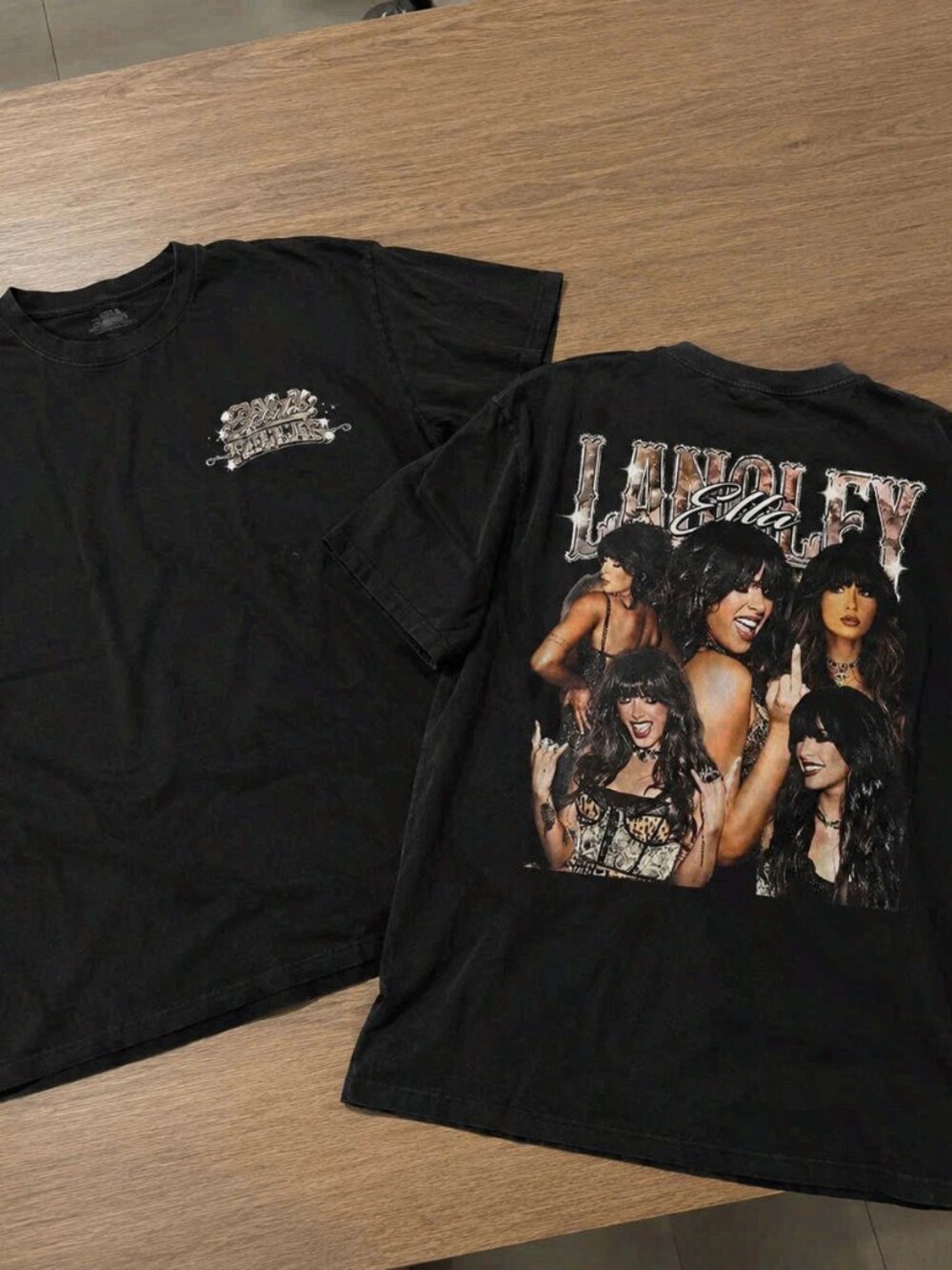 Lainey Wilson Vintage Rap Style Phôt Collage Graphic Tee